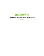 book Mammals (Grzimek's Student Animal Life Resource, volumes 1 to 4)