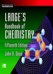 book Lange's Handbook of Chemistry