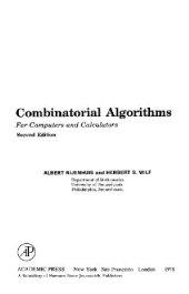 book Combinatorial algorithms for computers and calculators