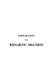 book Preparation des medicaments organiques