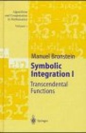 book Symbolic Integration I: Transcendental Functions 