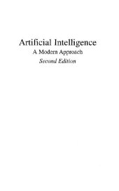 book Artificial intelligence: A modern approach