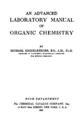 book An advanced laboratory manual of organic chemistry