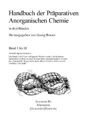 book Handbuch der Praeparativen Anorganischen Chemie