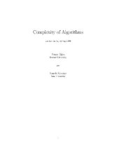 book Complexity of algorithms