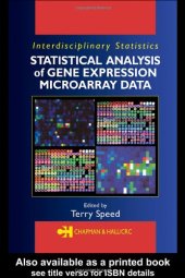 book Statistical analysis of gene expression microarray data