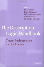 book The Description Logic Handbook: Theory, Implementation and Applications