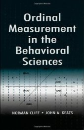 book Ordinal Measurement in the Behavioral Sciences