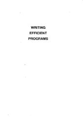 book Writing efficient programs