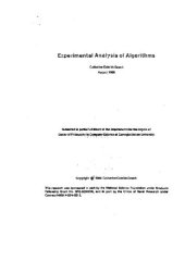 book Experimental analysis of algorithms (thesis)