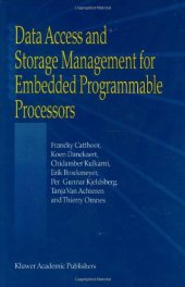 book Data access and storage management for embedded programmable processors