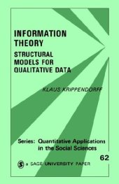 book Information theory: structural models for qualitative data