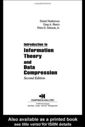 book Introduction to information theory and data compression