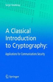 book A classical introduction to modern cryptography