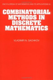 book Combinatorial methods in discrete mathematics