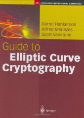 book Guide to elliptic curve cryptography