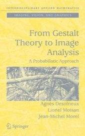 book From Gestalt theory to image analysis: a probabilistic approach