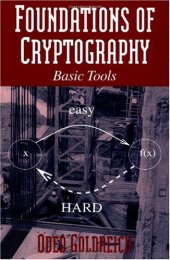 book Foundations of cryptography. Basic tools