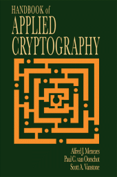 book Handbook of applied cryptography