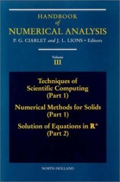 book Handbook of numerical analysis