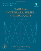 book Table of integrals, series, and products