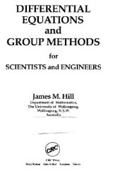 book Differential equations and group methods, for scientists and engineers