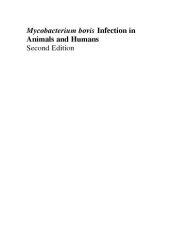 book Mycobacterium Bovis Infection in Animals and Humans, Second Edition