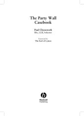 book The Party Wall Casebook