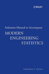 book Modern Engineering Statistics: Solutions Manual to Accompany