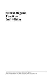 book Named Organic Reactions, 2nd Edition