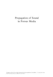 book Propagation of Sound in Porous Media: Modelling Sound Absorbing Materials, Second Edition