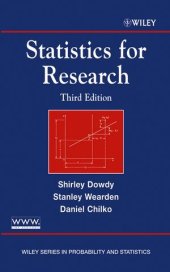 book Statistics for Research, Third Edition