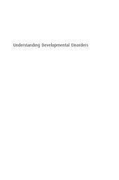 book Understanding Developmental Disorders: A Causal Modelling Approach