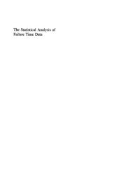 book The Statistical Analysis of Failure Time Data, Second Edition