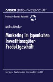 book Marketing im japanischen Investitionsgüter-Produktgeschäft