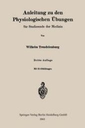 book Anleitung zu den Physiologischen Übungen für Studierende der Medizin