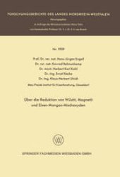 book Über die Reduktion von Wüstit, Magnetit und Eisen-Mangan-Mischoxyden