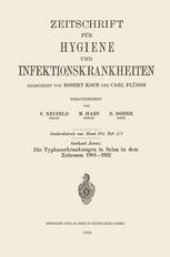 book Die Typhuserkrankungen in Salza in dem Zeitraum 1901–1922