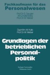 book Grundlagen der betrieblichen Personalpolitik