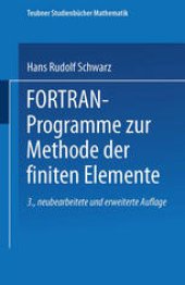 book FORTRAN-Programme zur Methode der finiten Elemente