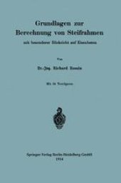 book Grundlagen zur Berechnung von Steifrahmen: Mit besonderer Rücksicht auf Eisenbeton