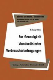 book Zur Genauigkeit standardisierter Verbraucherbefragungen