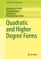 book Quadratic and Higher Degree Forms