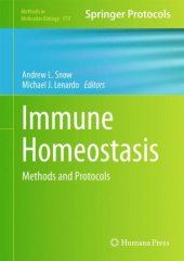 book Immune Homeostasis: Methods and Protocols