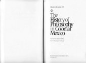 book History of Philosophy in Colonial Mexico