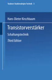 book Transistorverstärker: Schaltungstechnik