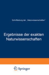 book Ergebnisse der exakten Naturwissenschaften: Elfter Band