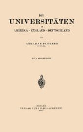 book Die Universitäten in Amerika · England · Deutschland