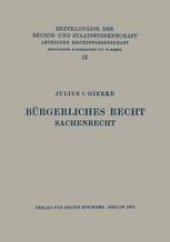 book Bürgerliches Recht Sachenrecht