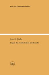 book Fragen des musikalischen Geschmacks: Eine musiksoziologische Studie